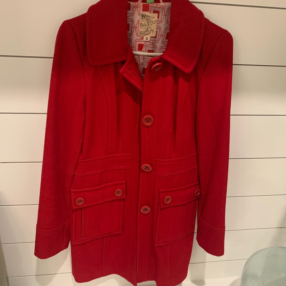 Red winter coat. Size small.